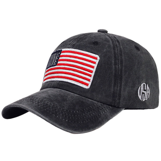 America USA Flag embroidery Adjustable Outdoor Baseball Cap For Men Women